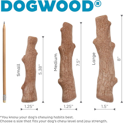 Outward Hound Dogwood Wood Durable Dog Chew Toys, Real Wood & Mint, 2-Pack, Large