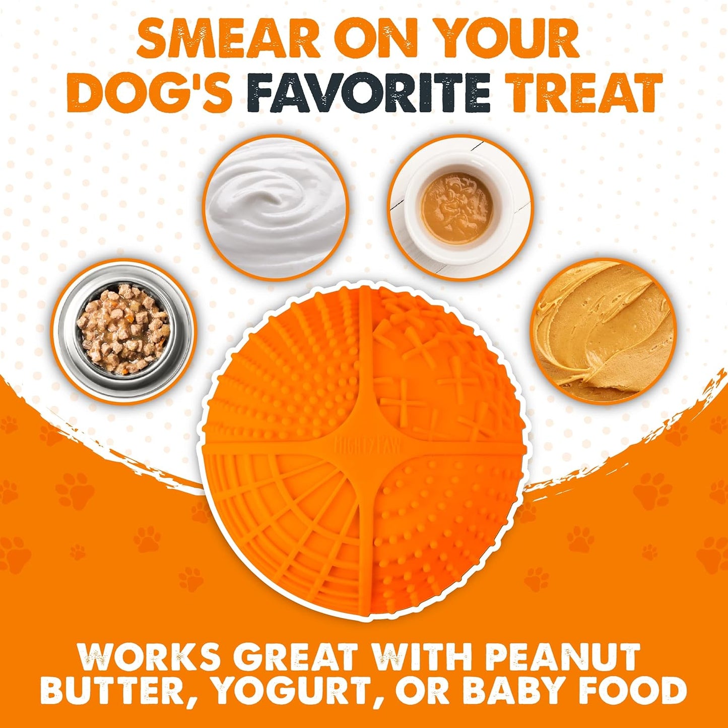 Mighty Paw Dog Slow Feeder Bowl - Interactive BPA-Free Silicone Lick Bowl for Dogs - Easy to Clean, Keeps Pets Entertained, Provides Mental Enrichment