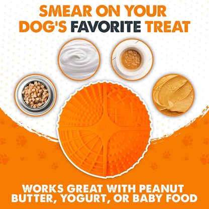 Mighty Paw Dog Slow Feeder Bowl - Interactive BPA-Free Silicone Lick Bowl for Dogs - Easy to Clean, Keeps Pets Entertained, Provides Mental Enrichment