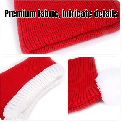 Christmas Pet Knit Hat & Neck Gaiter - Warm Winter Dog Cat Hat, Festive Santa Pets Beanie, Soft Knitted Pet Neckwear for Small Medium Large Dogs&Cats (Green, Small)