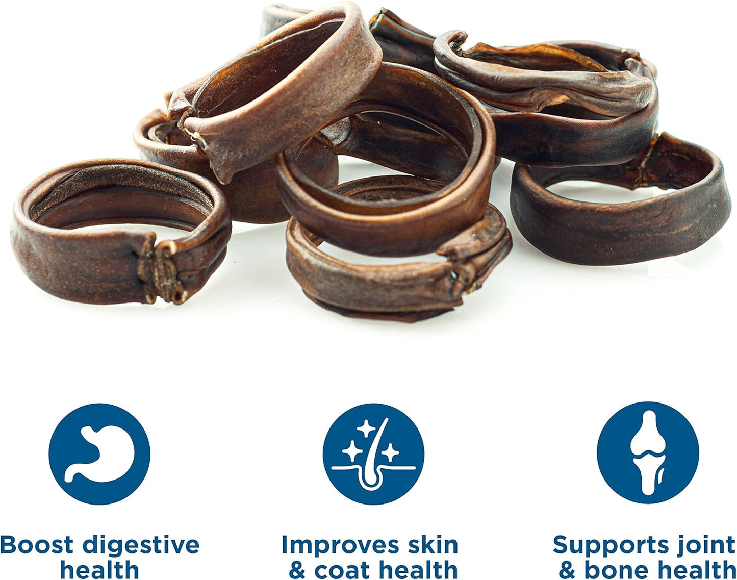 Best Bully Sticks Puppy Teething Rings - Single Ingredient Natural Collagen Puppy Chews for Teething - Bones for Small Dogs - Enrichment, Mental Stimulation, 10 Count