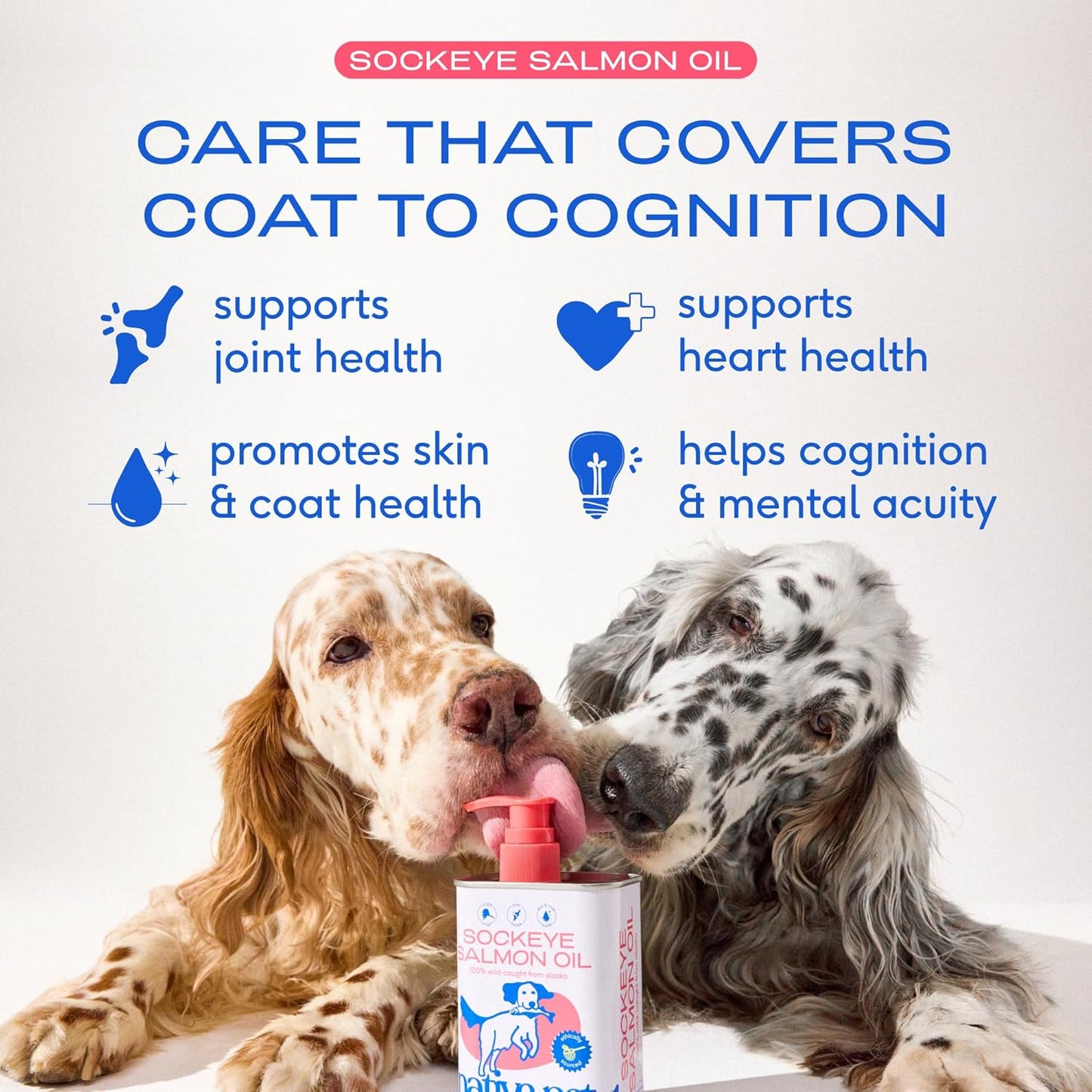 Native Pet Salmon Oil for Dogs & Cats – Pure Omega-3 Fish Oil for Dogs Supplement for Skin & Coat, Joint & Heart Health - Dog Anti-Inflammatory – 100% Wild-Caught Alaskan Sockeye Salmon – 8 oz