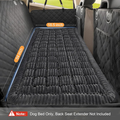 Dog Bed for Car, Non-Slip Travel Back Seat Pet Bed Mat, Dog Mat for Car Trucks Backseat, Fit for Backseat Extenders and Seat Covers (Dark Grey, 54 x 18.5 inch)
