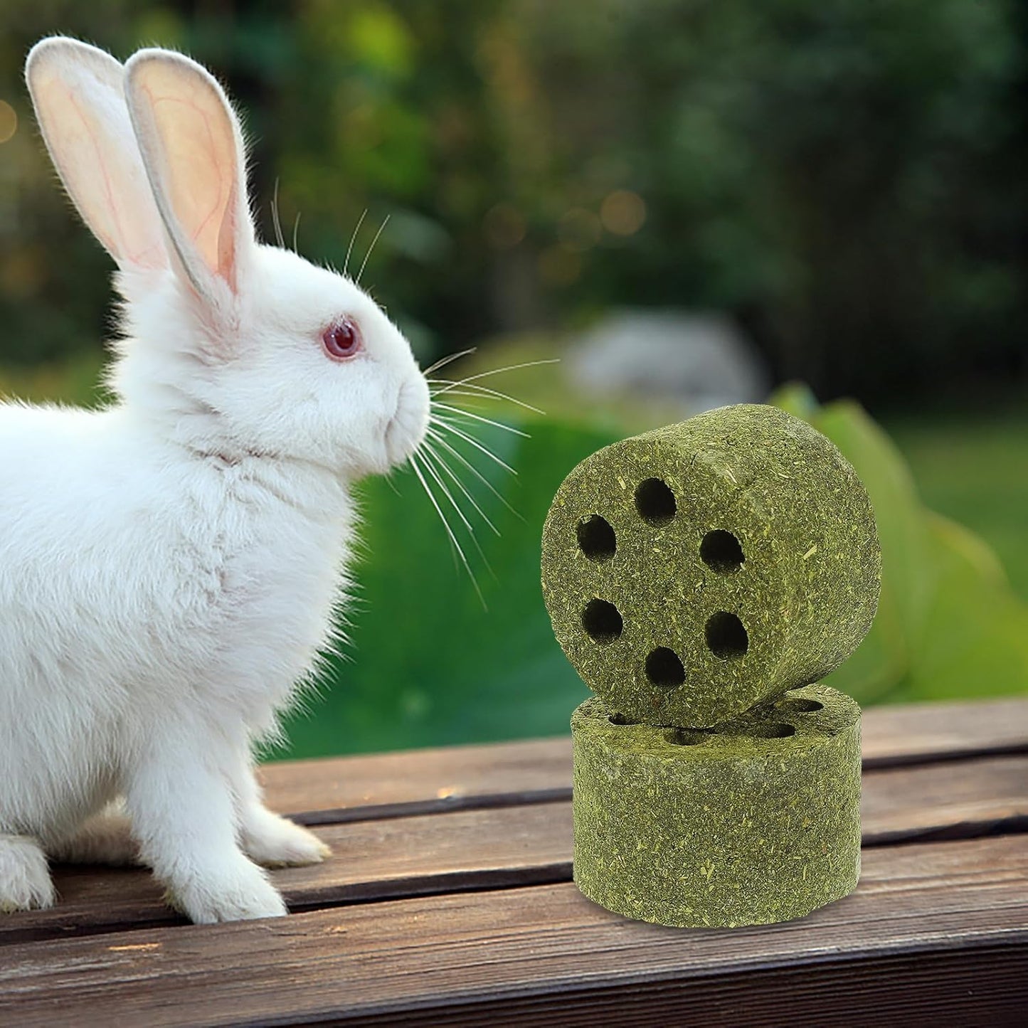 ERINGOGO Organic Grass Rabbit Chew 2Pcs Small Natural Pet Teething Playthings for Hamsters Bunnies Small Animals