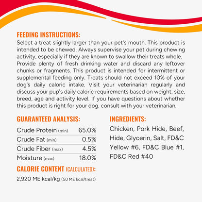 Good ‘n’ Fun Triple Flavor Wings Chews for All Dogs, 12 Ounces, Treat Your Dog to Long-Lasting Chews Made with Chicken, Pork Hide and Beef Hide