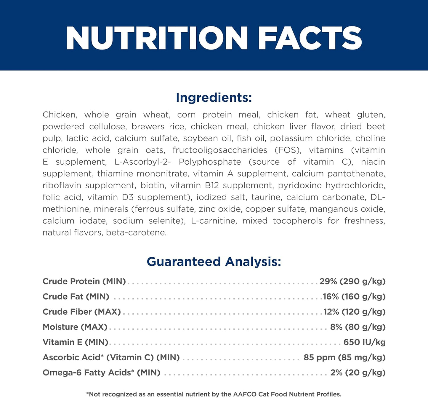 Hill's Science Diet Indoor, Senior Adult 11+, Easy Litter Box Cleanup, Dry Cat Food, Chicken Recipe, 7 lb Bag