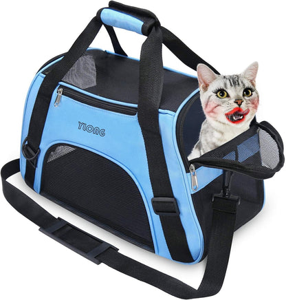 YLONG Airline Approved Pet Carrier,Soft-Sided Pet Travel Carrier for Cats Dogs Puppy Comfort Portable Foldable Pet Bag