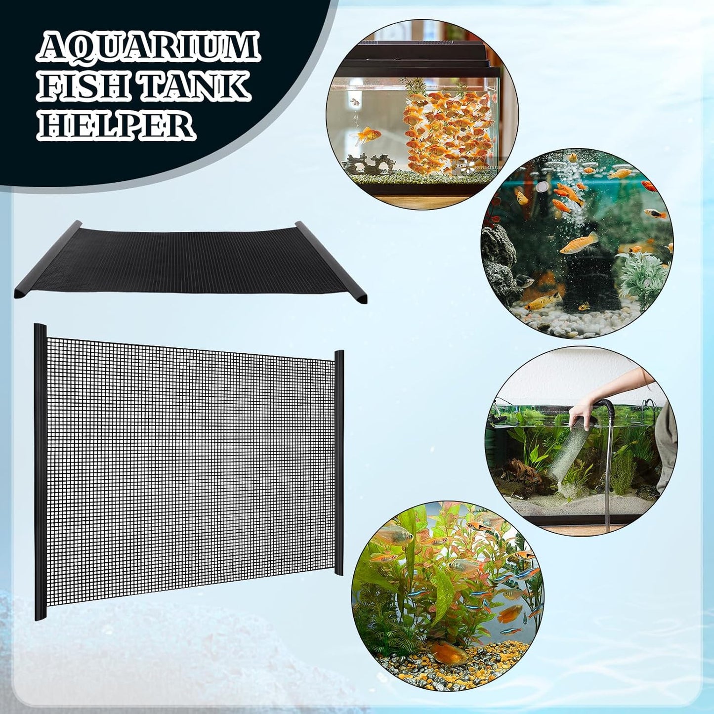 8Pcs Plastic Mesh Canvas Sheets Embroidery Aquarium Fish Tank Divider Plastic Grid Isolation Board Partition Net Pane Separator Filter Bottom Tray,20 Pcs Binding Bars Sliding Bars ,Crochet Projects