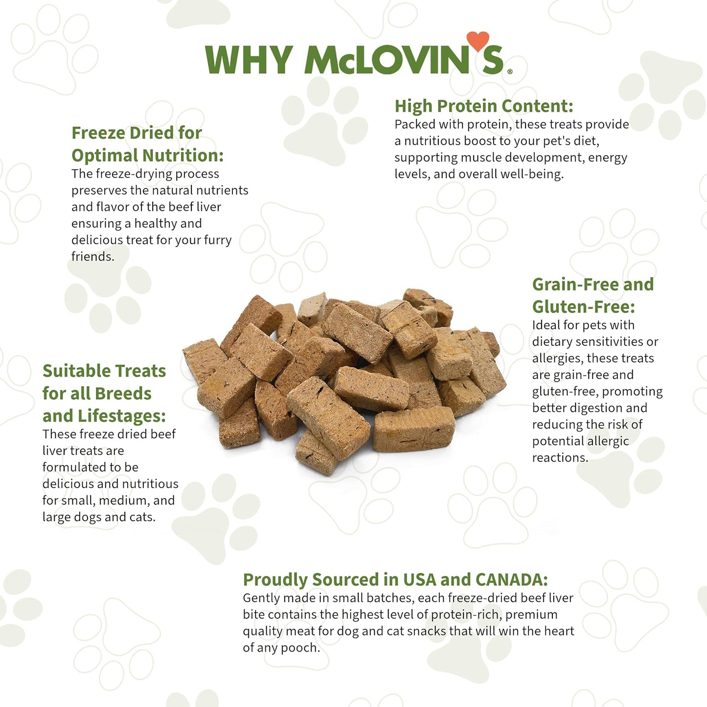 McLovin's Pet Freeze Dried Raw Beef Liver Dog Treats and Toppers, 14 oz. - Single Ingredient, Grain-Free, Gluten-Free, High-Protein Treat – Healthy Dog Training Treats