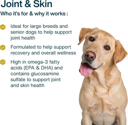 JustFoodForDogs Frozen Fresh Dog Food for Sensitive Skin Allergies, Joint Health, Complete Meal or Human Grade Dog Food Topper, Joint & Skin Support, 18 oz (Pack of 7)