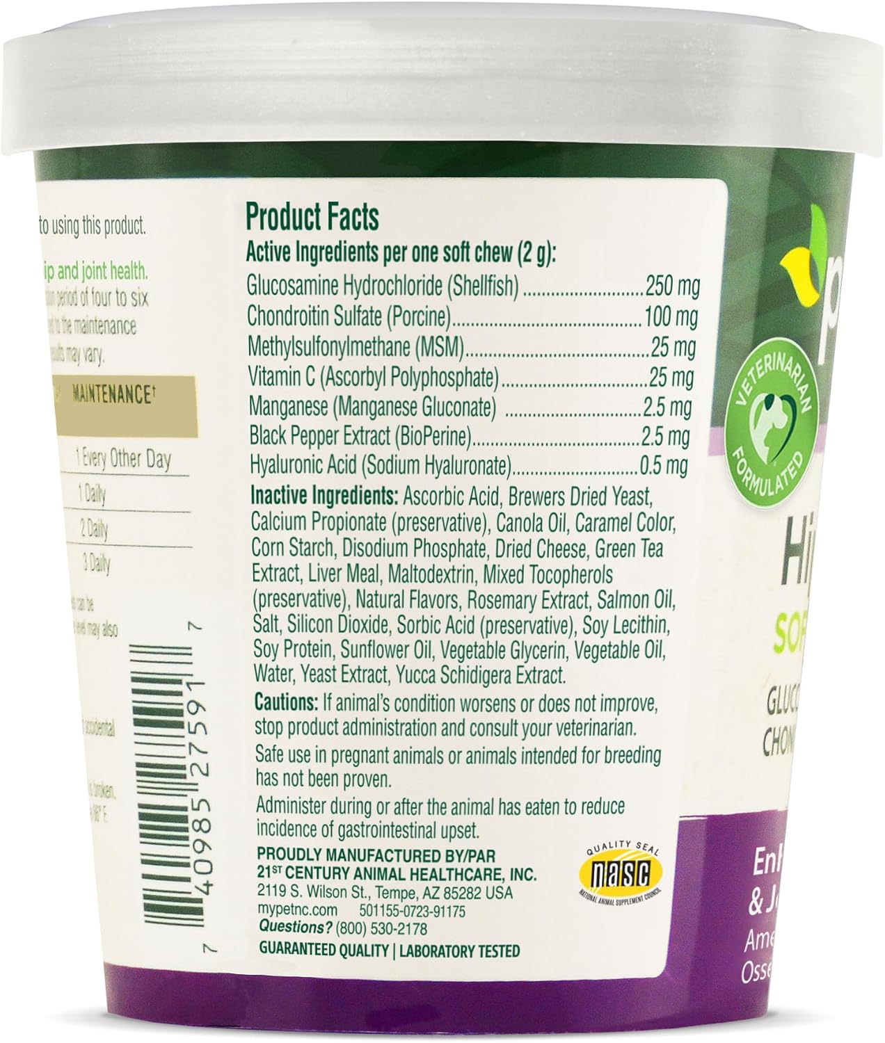 Petnc Natural Care Hip & Joint Health Supplement for Dogs (90 Chews), Glucosamine Chondroitin MSM Dog Chews with Hyaluronic Acid, Liver Flavored Bone & Joint Support Supplement, For All Breeds