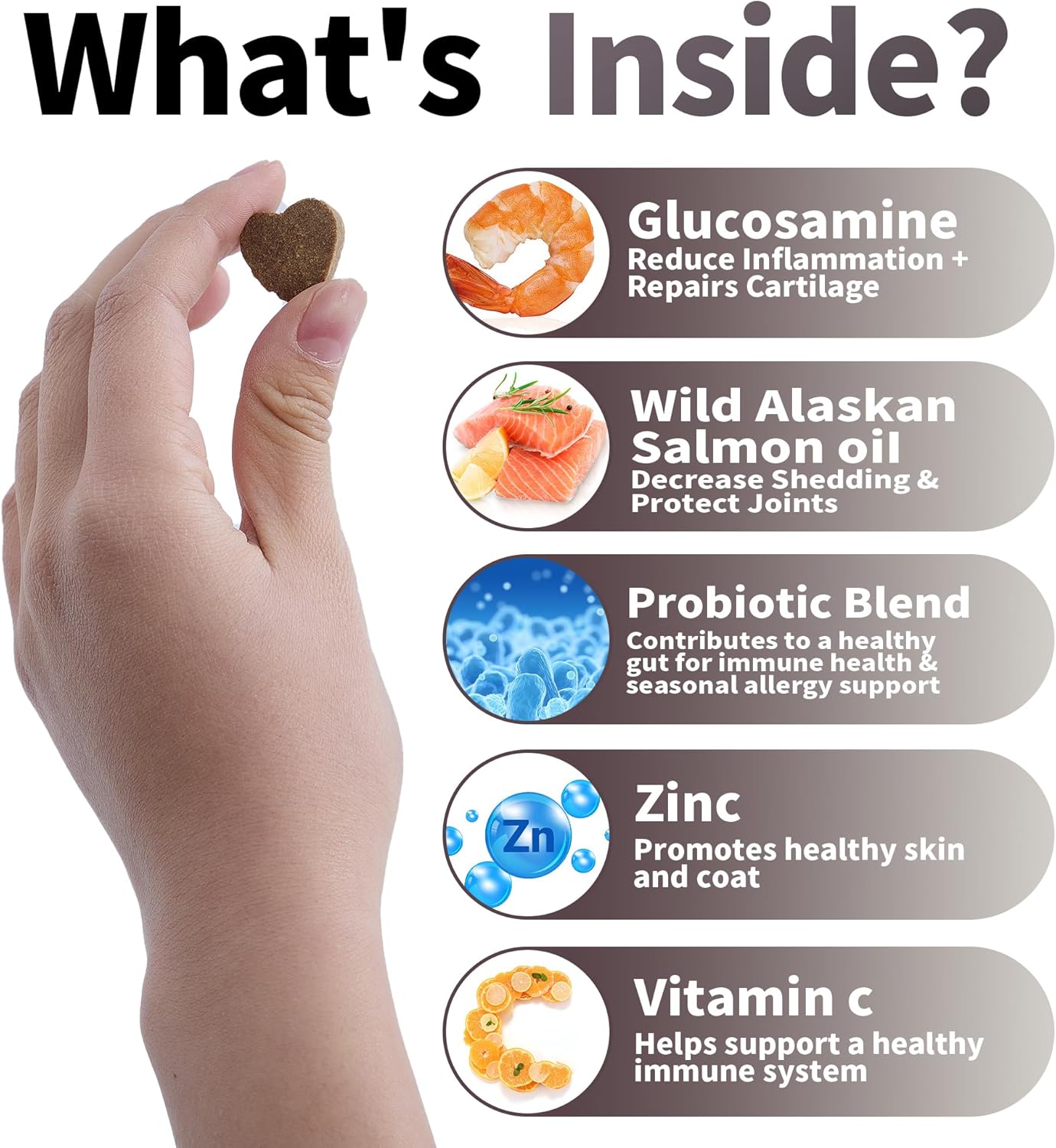 Best Buddy Multivitamin 15-in-1 Treats for Dogs I Cats, Complete Health Supplement Joint Support + Digestive Enzymes, Grain Free Dog Vitamins and Supplements for Skin & Coat (Bacon/Pork, 225g)