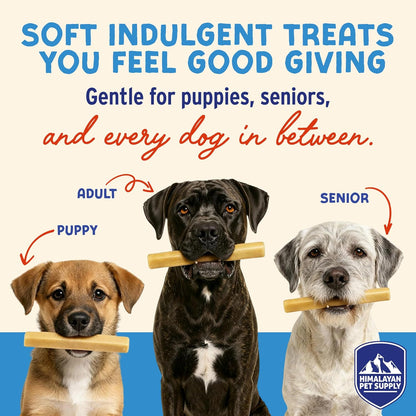 Himalayan Dog Chew Yogurt Sticks, Peanut Butter, Dog Treats With Prebiotics, Probiotics & Protein, Digestive Support, Lactose & Gluten Free, Natural Dog Treat for All Breeds, Made in America, 5 Count