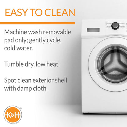 K&H Pet Products EZ Mount Kitty Face Cat Window Perch Bed, Sturdy Cat Window Hammock with Strong Suction Cups, Washable Sleeping Pad, Fits 30" W X 15" H Glass Spaces - Gray Kitty Face Design