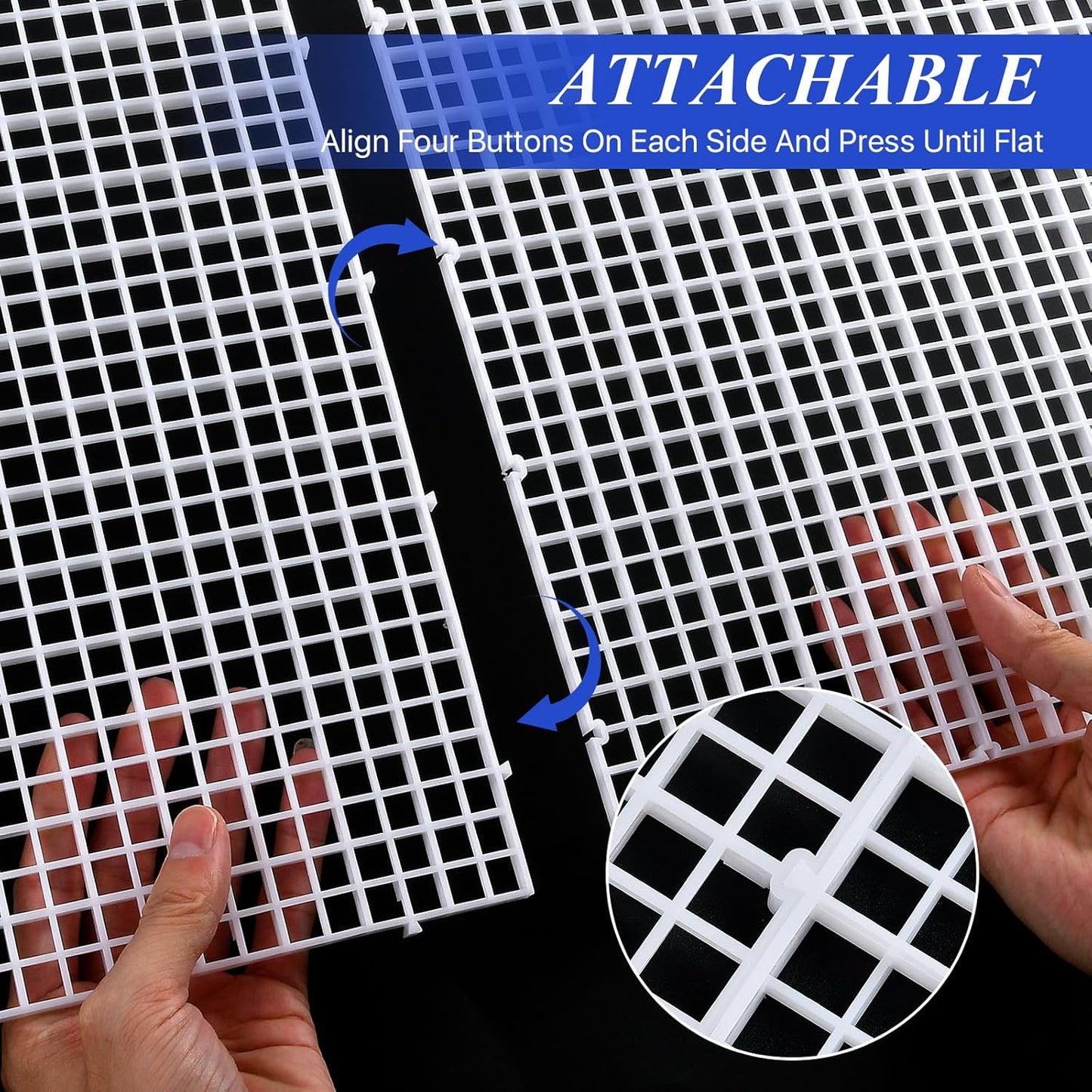 8 Pcs Aquarium Fish Tank Divider, Plastic Egg Crate, Aquarium Filter Bottom Tray, Fish Tank Isolation Board, Fish Tank Separator with 10 Pcs Suction Cups, 11.8 × 11.8 in