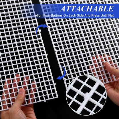 8 Pcs Aquarium Fish Tank Divider, Plastic Egg Crate, Aquarium Filter Bottom Tray, Fish Tank Isolation Board, Fish Tank Separator with 10 Pcs Suction Cups, 11.8 × 11.8 in