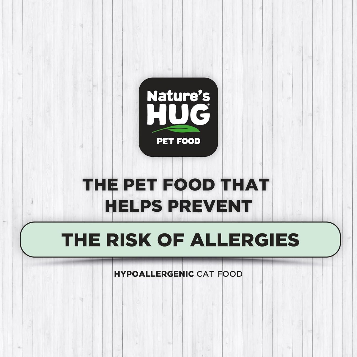 Nature's HUG Hypoallergenic Dry Cat Food for Adult Hairball & Wellness – Complete & Balanced Nutrition, Sensitive Stomach Support, High-Protein, Grain Free – 4lb