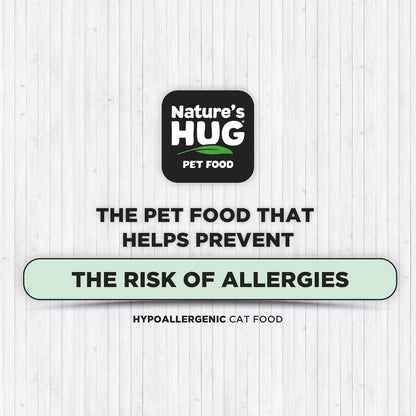 Nature's HUG Hypoallergenic Dry Cat Food for Adult Hairball & Wellness – Complete & Balanced Nutrition, Sensitive Stomach Support, High-Protein, Grain Free – 4lb