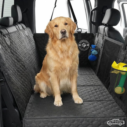 Large Back Seat Extender, Heavy Duty Dog Seat Cover for Back Seat, Waterproof Nonslip Hammock for Car with Side Flap, Scratch Proof Pet Back Seat Covers
