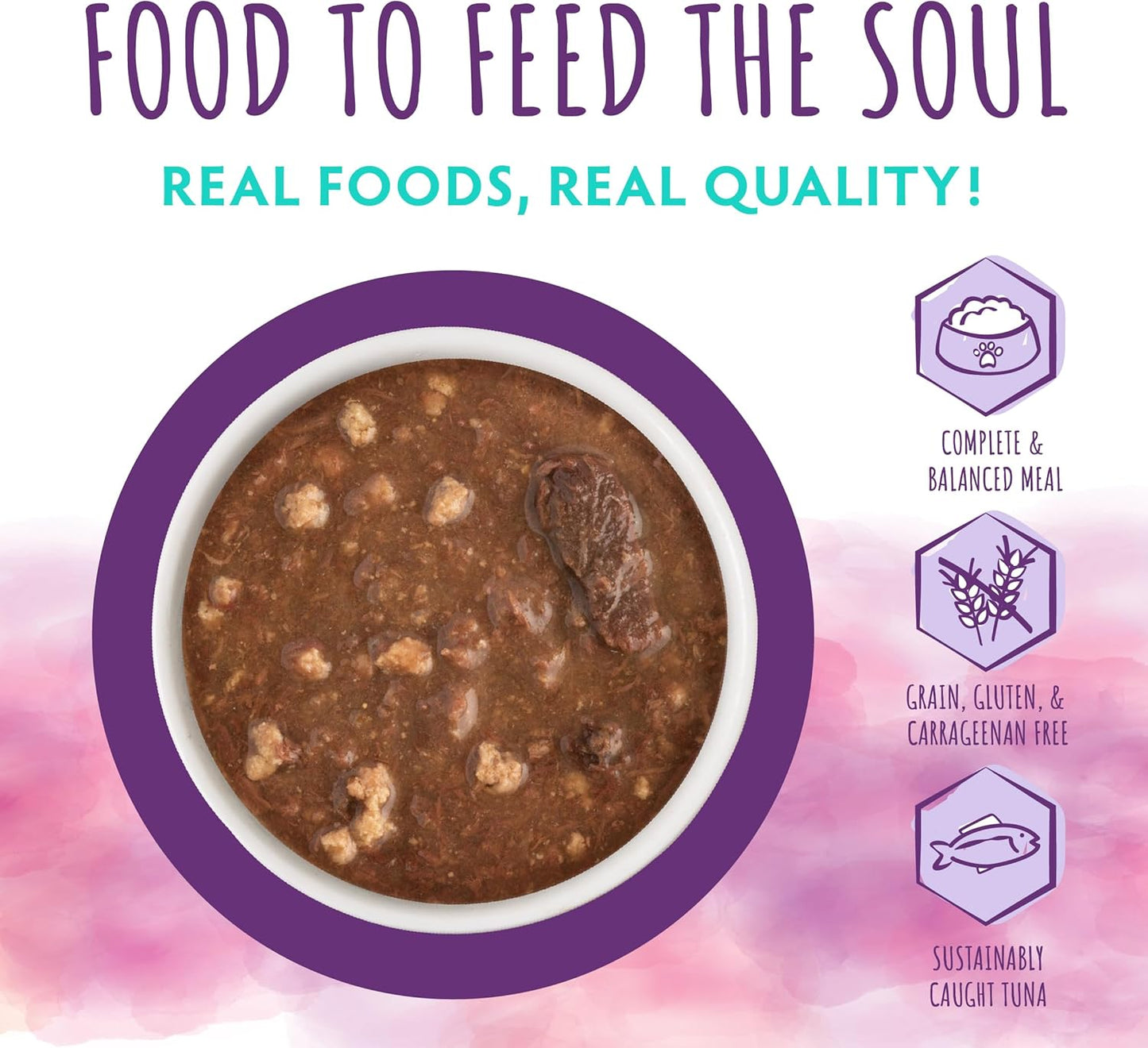 Soulistic Moist and Tender, Tuna and Turkey Dinner in Gravy, 3oz Pouch, Pack of 8