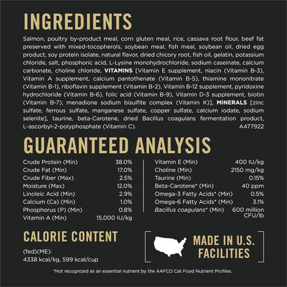 Purina Pro Plan Vital Systems Salmon and Rice Formula Senior Cat Food Dry 4-in-1 Formula - 5 lb. Bag