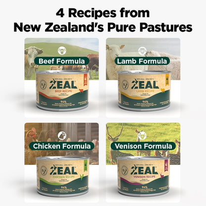 ZEAL New Zealand Wet Dog Food – High Protein, Grain-Free with Superfoods (Chicken & Salmon, 6oz Can, 12-Pack)