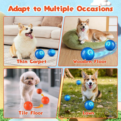 2PCS Interactive Dog Ball Toy, Duarpsin Dog Balls, Shaky BallToy for Dogs, Vibrating DogBalls, Smart Jumping BallToys, Fun Shaking Pet Bounce Electric Balls Automatic Moving Pet Toys for Dogs.