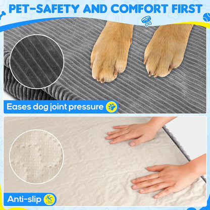 Dog Car Bed, Non-Slip Backseat Extender Pet Mat, Removable Washable Dog Bed for SUVs, Sedans & Trucks, Anti-Slip Travel Bed for Dogs, Easy Clean & Scratch-Proof & Comfort (50"x24.6")