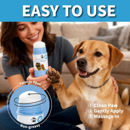 Mooncat Pet Eye Wipes and Paw Balm Bundle, 40 Count Finger Cot Tear Stain Remover, 2oz Lick Safe Natural Moisturizer for Dry Cracked Pads and Nose