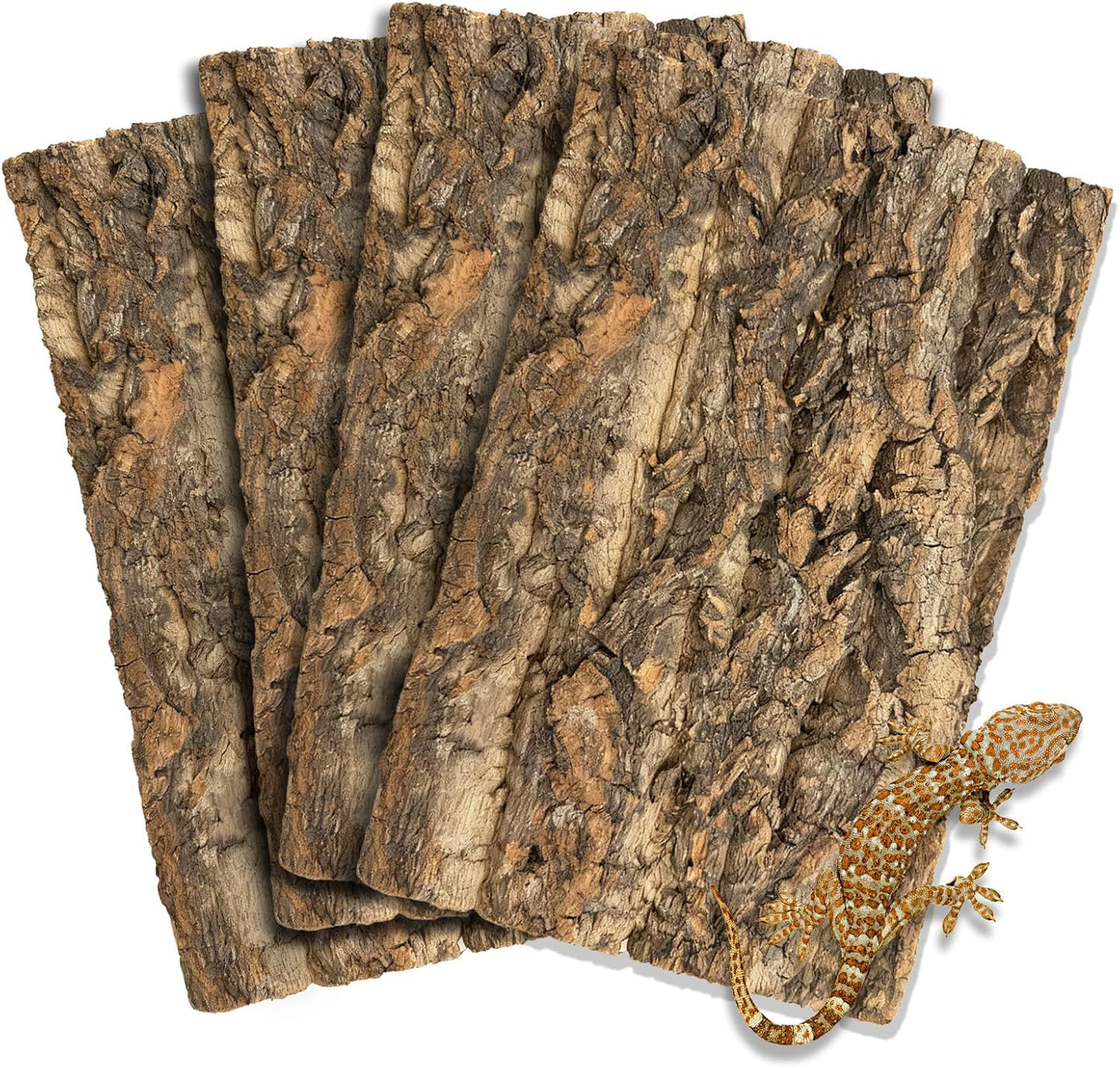 2pcs Cork Bark 12x8 inch Natural Cork Reptile Background, Terrarium Climbing Mat Wall Decor for Bearded Dragons, Lizards, Geckos, Turtles, Snakes, Frogs, Spiders - Habitat Accessories