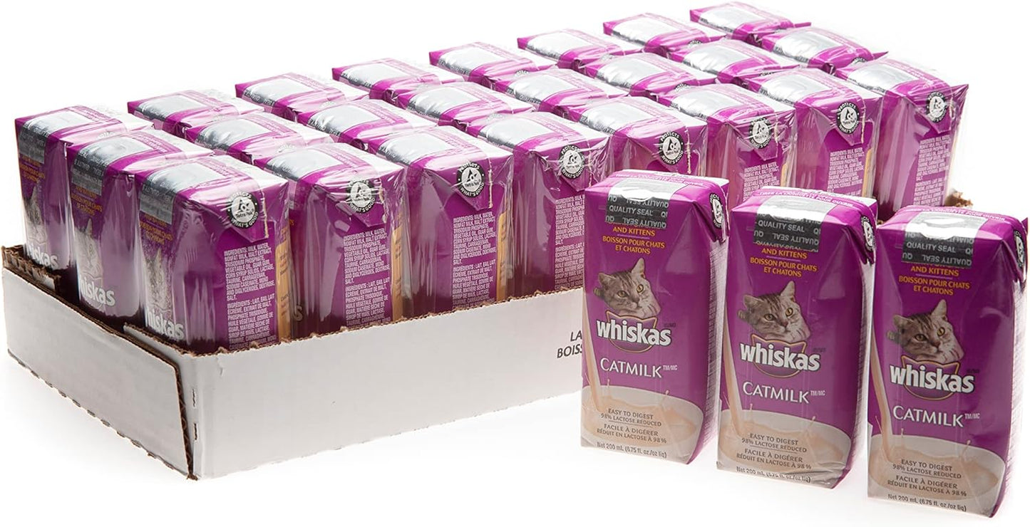 Whiskas Catmilk Plus Drink for Cats and Kittens 24 Count, 6.75 Ounces