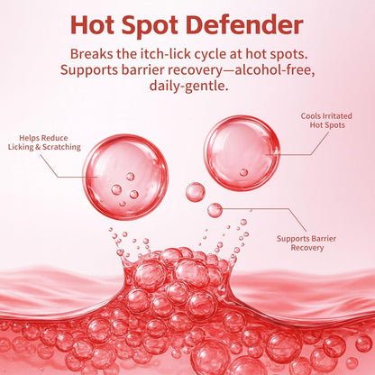 Hot spot Treatment for Dogs | Hot Spot Spray for Dogs | Hypochlorous Acid (HOCl) Formula Soothes Inflammation | Prevents Infection | Treats Bites | Scratches & Skin Ulcers - 10.14 fl oz