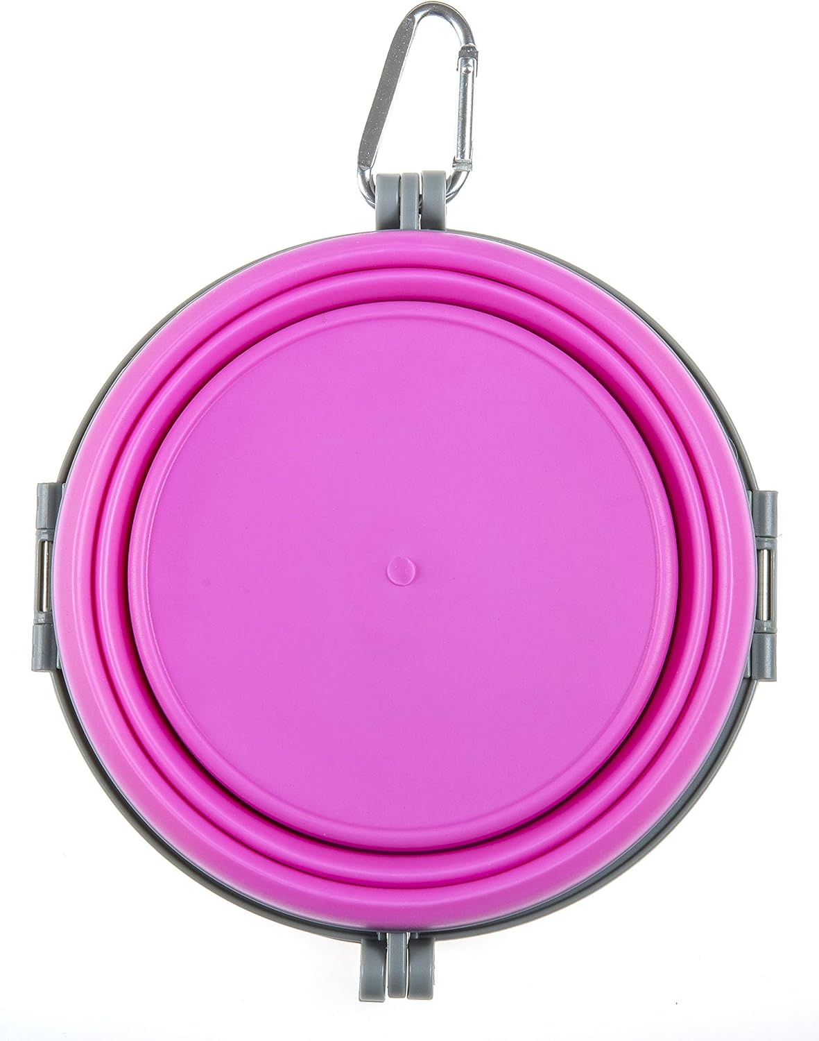 Loving Pets Bella Roma Collapsible Dog Bowls - Silicone Dog Bowls, Foldable Bowl, Puppy Essentials & Hiking Pet Supplies Great for Home & Travel (Pink, Medium)