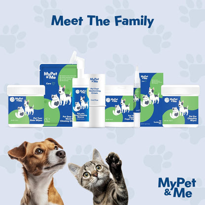My Pet & Me Dog & Cat Eye Cleaning Wipes – 120 Ct | Tear Stain Remover | Natural Plant-Based Pet Wipes | Gentle Grooming Cloths for Daily Eye Care