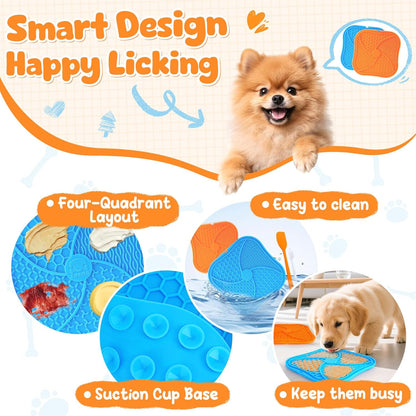 KIPRITII Dog Feeding Set with Snuffle Mat & Lick Mat for Dogs – Slow Feeder & Interactive Toys to Keep Dogs Busy and Reduce Anxiety from Boredom