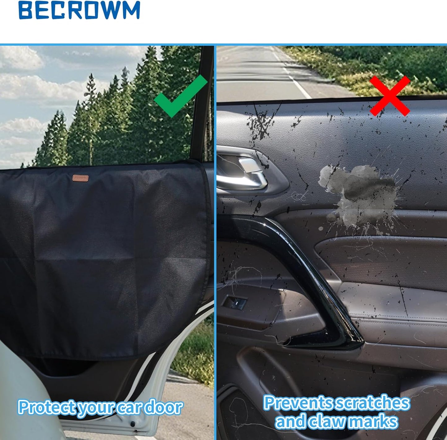 Waterproof Dog Boots for Small/Medium Dogs + 2 Packs Dog Car Travel Accessories