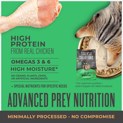 Tiki Cat Solutions Dry Cat Food, Dental, Chicken, 2.8 lbs. Bag