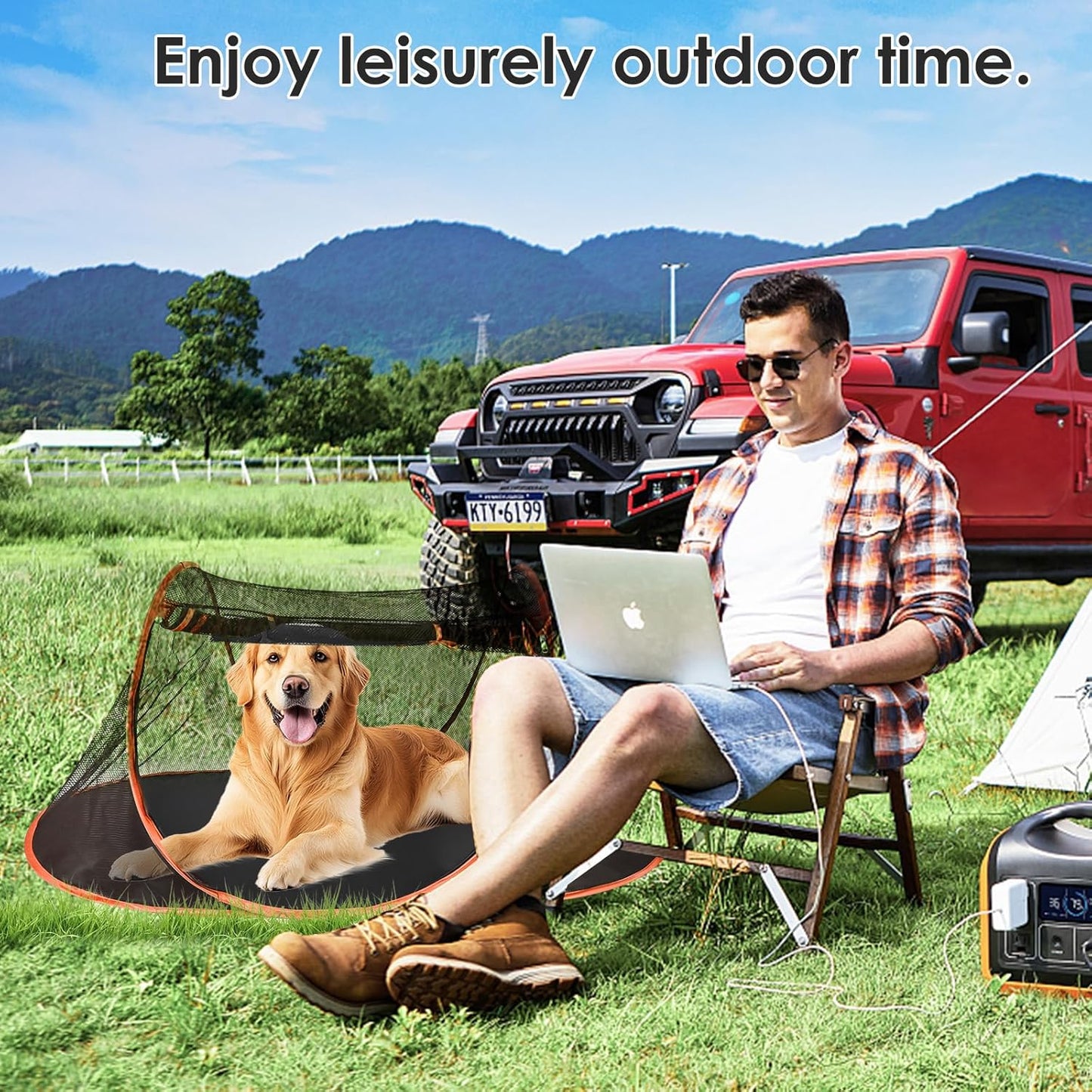 Portable Cat Tent for Bearded Dragon, Outdoor Cat Enclosures, Portable Pet Playpen for Cats and Small Animals, Pet Enclosure with Carry Bag(Orange)