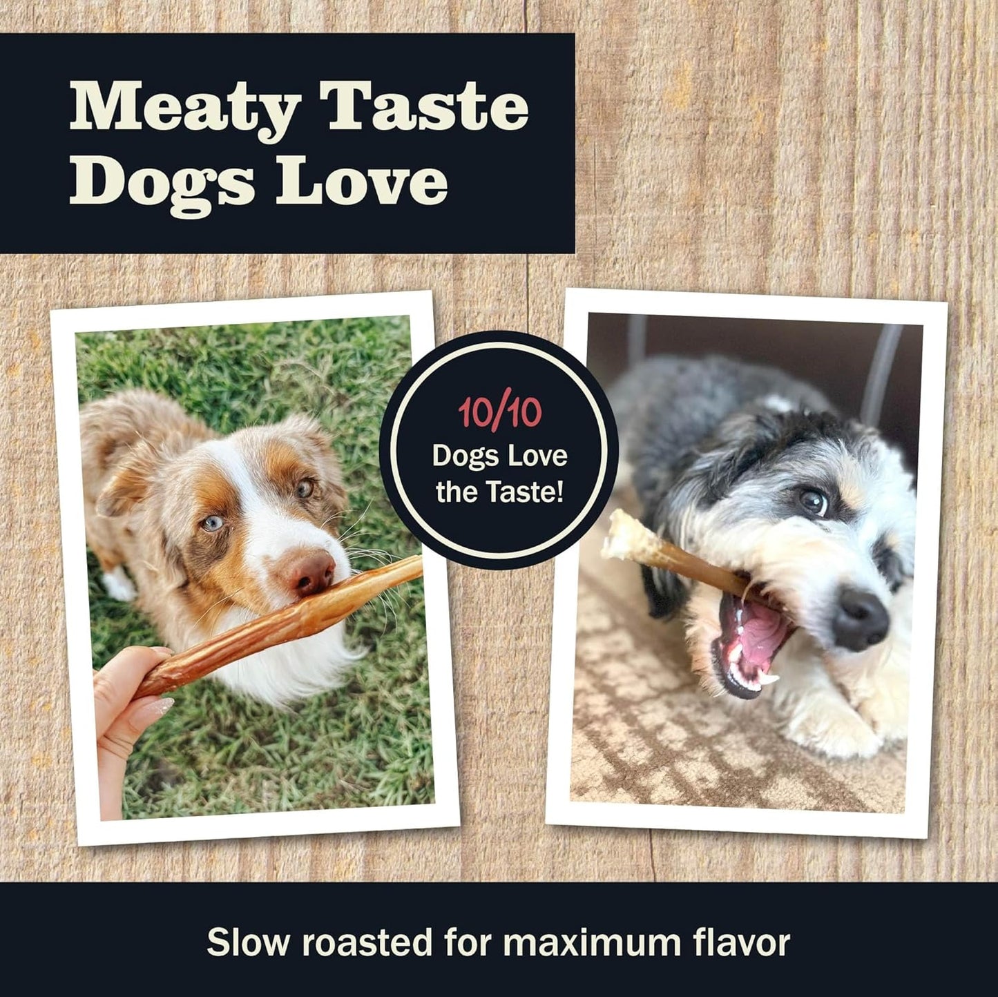 Redbarn Pet Products All Natural 5"-8" Bully Sticks for Small & Large Dogs - Healthy Long Lasting Chews Variety Party Pack - 100% Beef Single Ingredient Low Odor Rawhide Free Dental Treats - 8 oz Bag