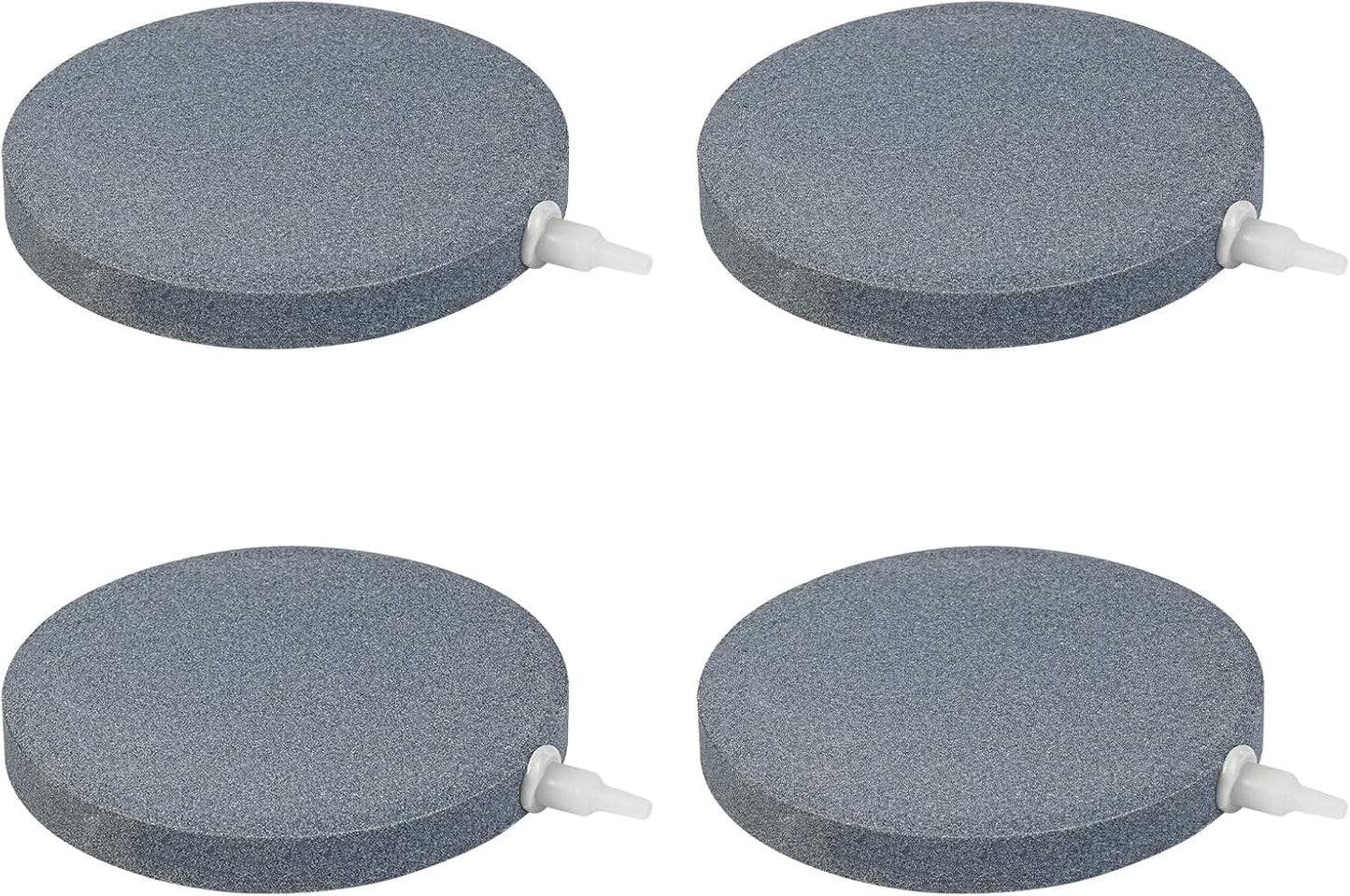 AQUANEAT Air Stone Disc, 4 Packs, Aerator Bubble Diffuser, Air Pump Accessories for Hydroponics, Aquarium Fish Tank, Ponds, DWC Reservoirs and Circulation System (4.8 inch)