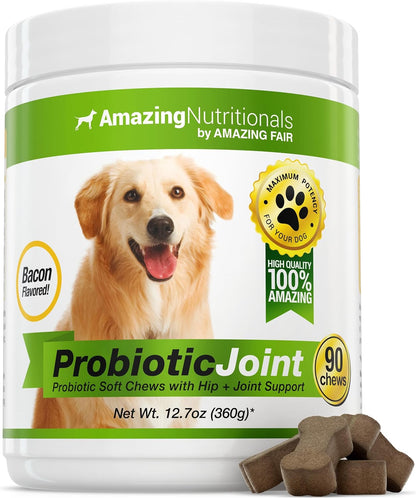 Dog Skin and Coat and Probiotics for Dogs Joint Digestive Bundle - Omega 3 for Dogs Itchy Skin Relief for Dry Skin, Hot Spots and Shedding, Eliminates Joint Pain, Gas and Diarrhea Elimination