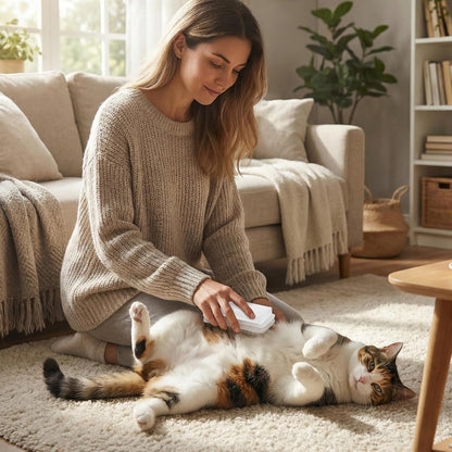 Soft Fur Cat Brush 1000+ Barbed Serrations Gentle Cat Tongue Brush Perfect for Sensitive Cats for Daily Grooming and Enhancing Intimacy 2 Pcs