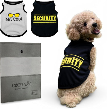 2Pack Dog Shirts for Boy, Dog Clothes (up to 38 lbs.), Puppy Clothes, Pet T Shirt for Small and Medium Breeds, Tank Top, Chihuahua & Yorkies & Dachshund Outfit, Cotton Fabric(2pcs,XXX-Large)