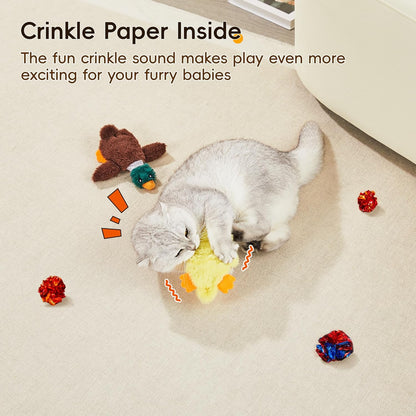 Potaroma Cat Toys Catnip Crinkly Sound 2 Pcs, Mess-Free Stuffless Kitten Toy, Durable Feline Bite Interactive Kicker Toys for Cat Indoor Exercise 6.5 Inches