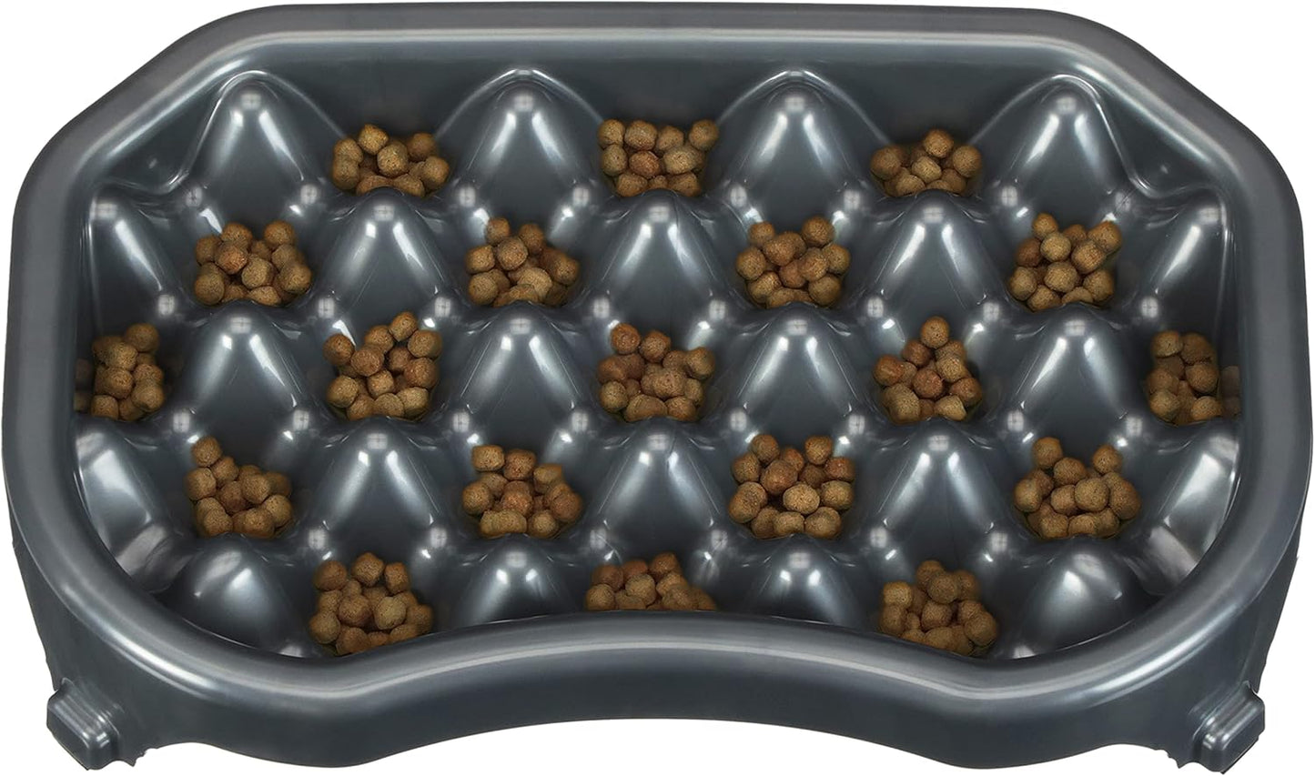 Neater Pet Brands Neater Slow Feeder Dog Bowls, Slows Down Fast Eaters to Help Digestion & Prevent Overeating, Non-Slip Food Bowl, BPA-Free, Holds 2.5 Cup of Food for Small to Medium Breed or Puppy