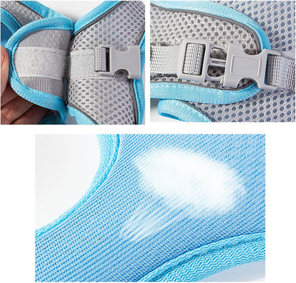 Rabbit Harness and Leash Set Escape Proof, Adjustable Soft Padded Vest, Breathable Mesh Bunny Harness with Reflective Strap, Safe for Small Animals(Green,M)