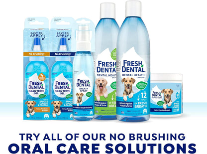 Fresh Dental Dog Toothpaste for Teeth Cleaning, Dog Breath Freshener, Easy Plaque & Tartar Remover Gel, No Toothbrush Needed, Effortless Dental Care, Minty Flavored Toothpaste, Made in USA, 4oz.