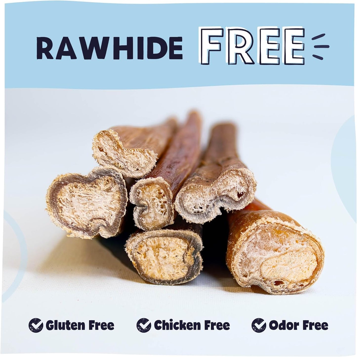 Pawstruck Natural 5-8" Bully Sticks for Dogs - Best Long-Lasting, Rawhide-Free, Low Odor Dental Chew Treat - Healthy Single Ingredient, 100% Real Beef - 8 oz Bag - Packaging May Vary