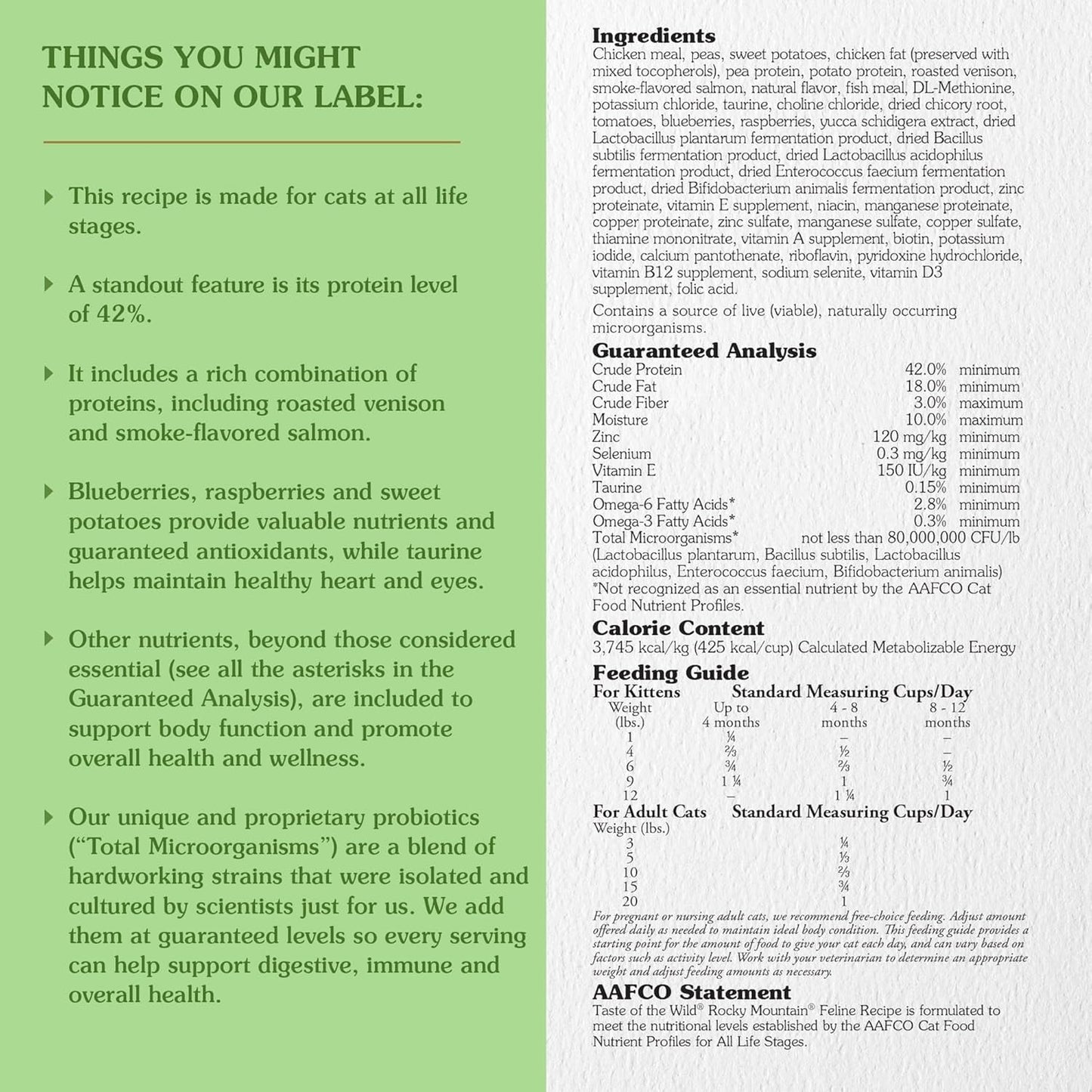 Taste Of The Wild Rocky Mountain Grain-Free Dry Cat Food With Roasted Venison & Smoke-Flavored Salmon 14lb (Pack of 1)