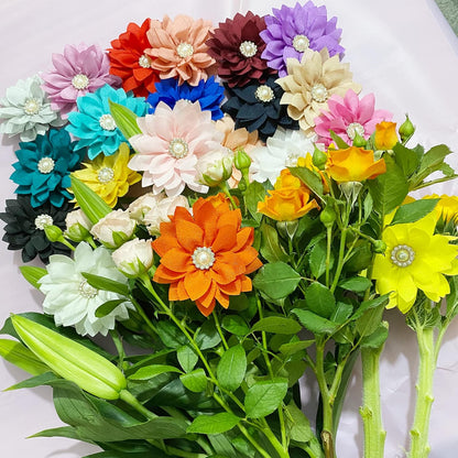 Collar Flowers with Pearl, 20 Pcs Dog Collar Bow Ties Multi-Color Dog Charms Flower for Cat Puppy Grooming Accessories(Small)